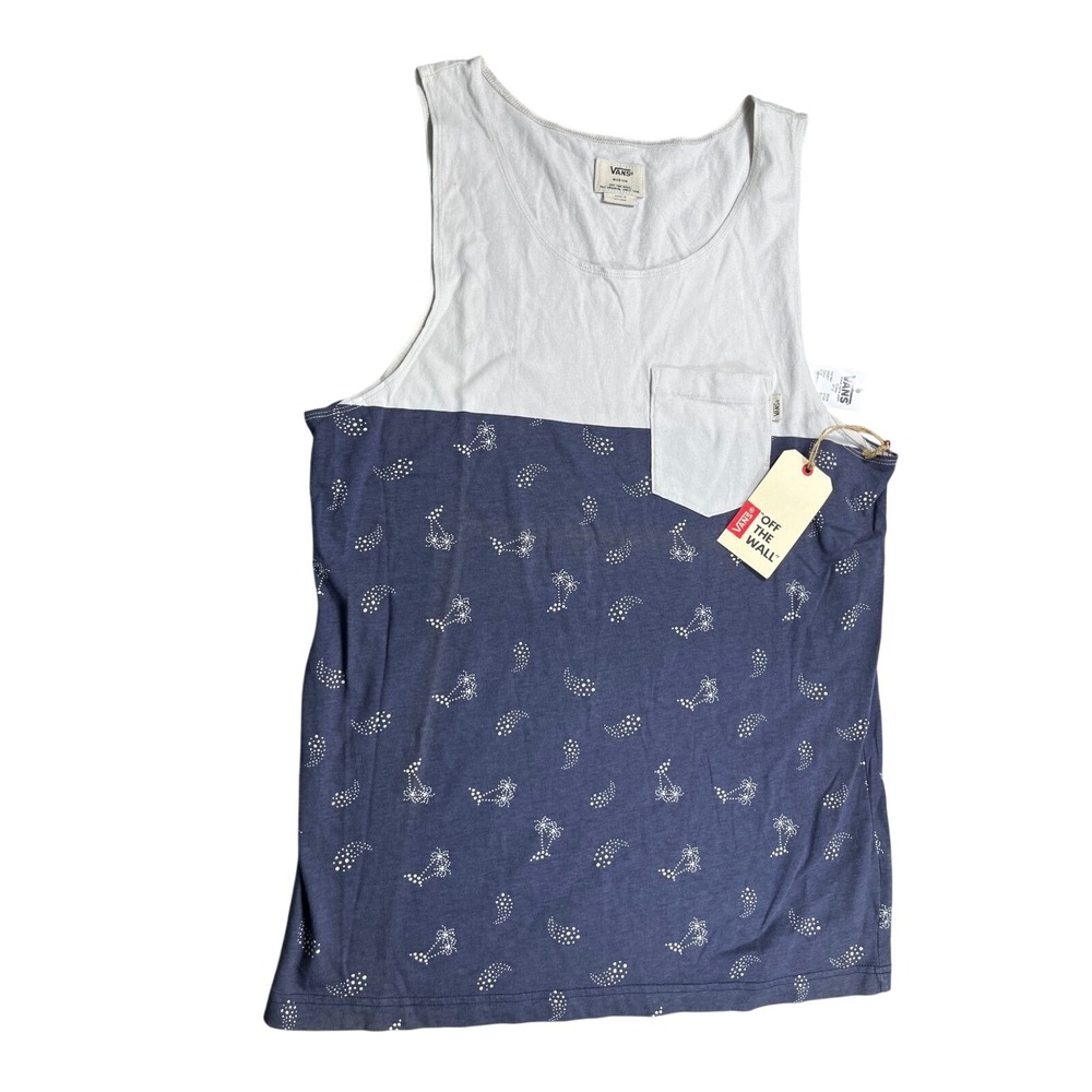 Vans Off The Wall NWT Blue Paisley Colorblock‎ Sleeveless Mini Dress Medium